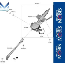 mobis steering column shaft set hyundai nexo 2018-24